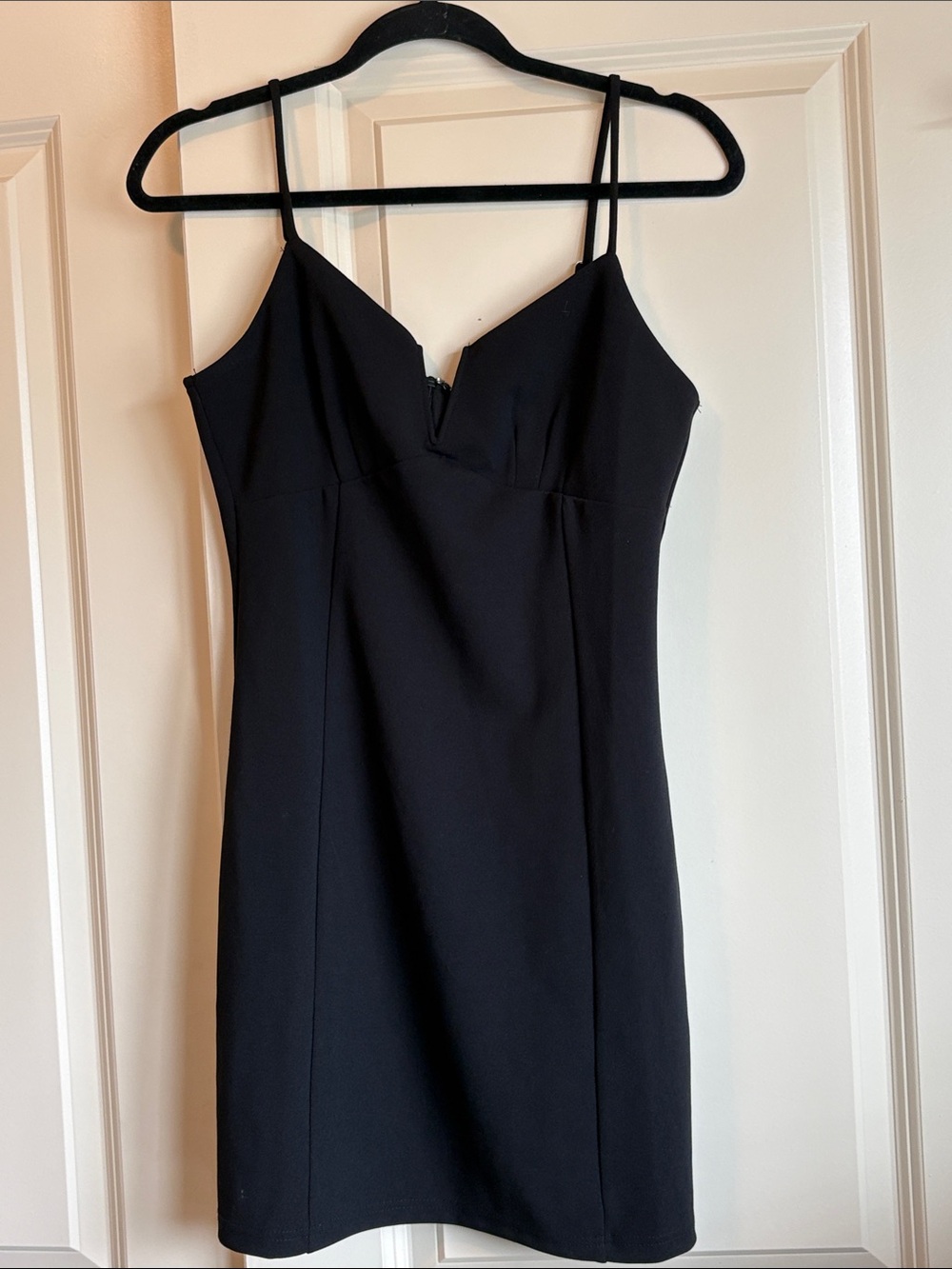Franco Sarto Black Spaghetti-Strap Mini Dress